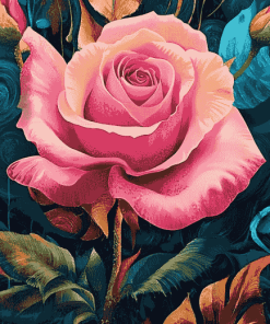 Pink Rose Blossoms Diamond Painting