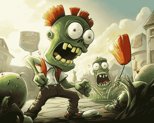 Plants Vs Zombies Fantasy Diamond Painting