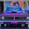 Plum Crazy Plymouth Roadrunner Diamond Painting