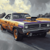 Plum Crazy Plymouth Roadrunner Diamond Painting