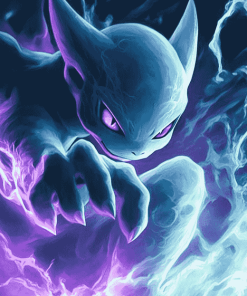 Pokemon Mewtwo Art Diamond Painting