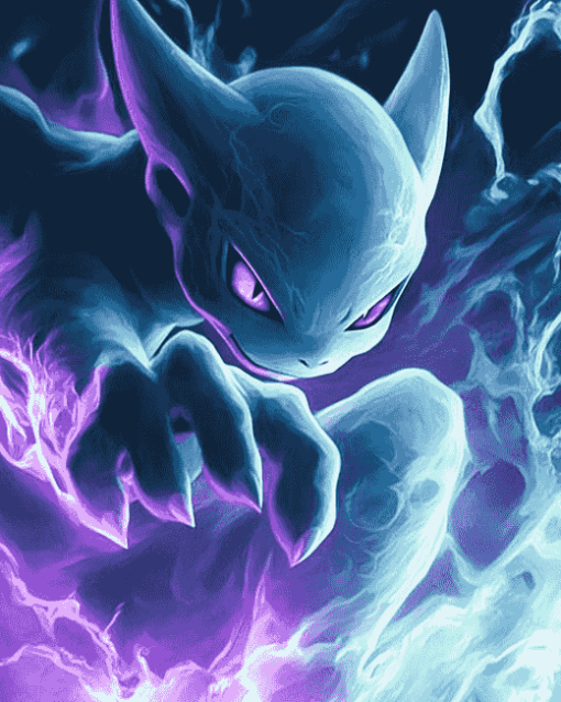 Pokemon Mewtwo Art Diamond Painting