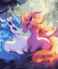 Pokemon and Unicorn Fantasy Diamond Painting