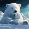 Polar Bear Cubs Diamond Painting