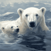 Polar Bear Swimming Diamond Painting