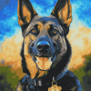 Police Dog Hound Diamond Painting