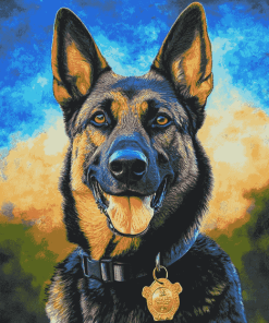 Police Dog Hound Diamond Painting