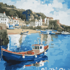 Polperro Seaside Scene Diamond Painting