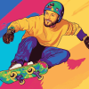 Pop Art Skater Sport Diamond Painting