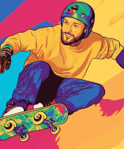 Pop Art Skater Sport Diamond Painting