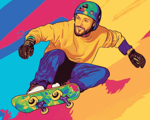 Pop Art Skater Sport Diamond Painting