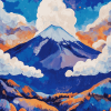 Popocatepetl Volcano Landscape Diamond Painting