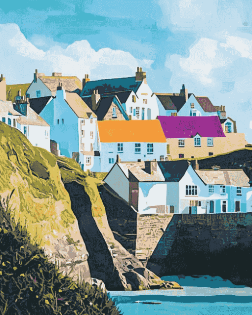 Port Isaac Coastal Scenery Diamond Painting