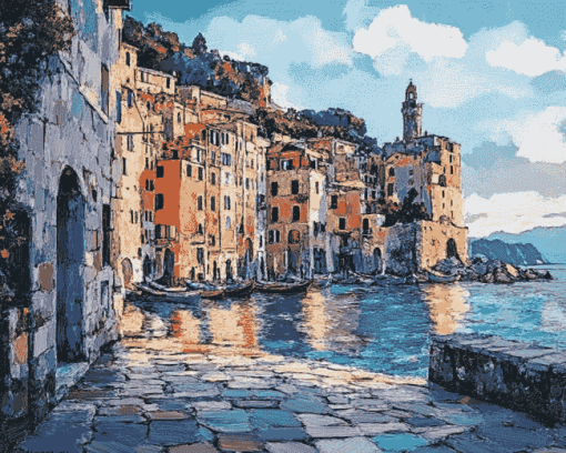 Porto Venere Cityscape Italy Diamond Painting