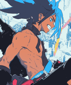 Promare Anime Galo Thymos Diamond Painting