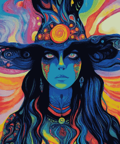 Psychedelic Witch Art Diamond Painting