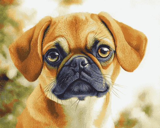 Puggle Puppy Diamond Painting