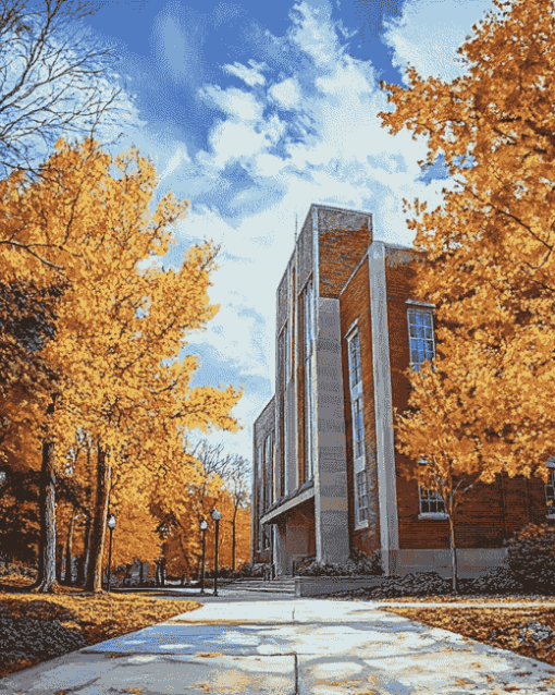 Purdue University Autumn Scenery Diamond Painting