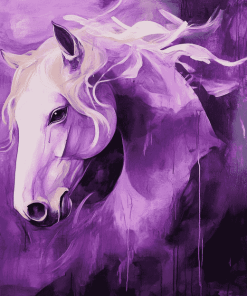 Purple Abstract Horse Diamond Painting