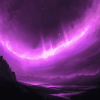 Purple Aurora Fantasy Landscape Diamond Painting