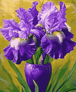 Purple Bearded Iris Flower Diamond Painting