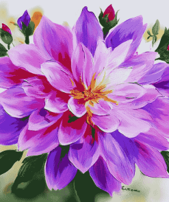 Purple Blossoms Diamond Painting