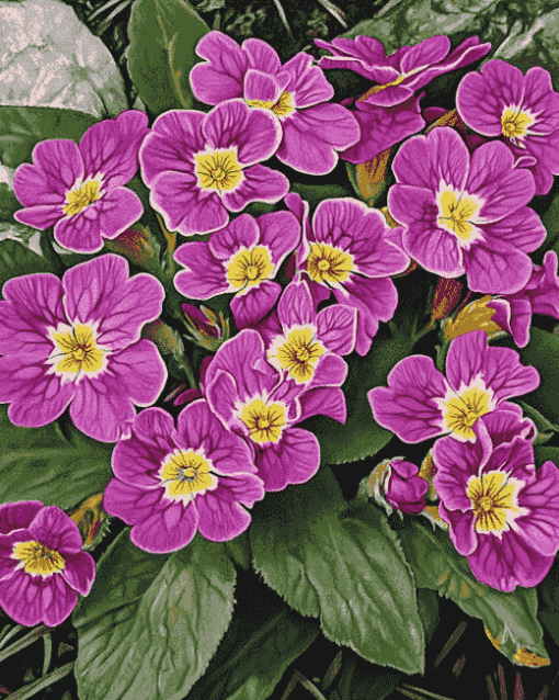 Purple Blossoms Diamond Painting