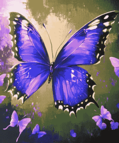 Purple Butterfly Insects Diamond Painting