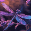 Purple Dragonfly Blue Insect Diamond Painting