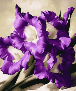 Purple Gladiolus Blossoms Diamond Painting