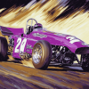 Purple Sprint Car Excitement Diamond Painting