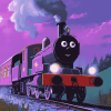 Purple Thomas and Friends Diamond Painting