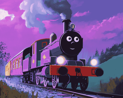 Purple Thomas and Friends Diamond Painting