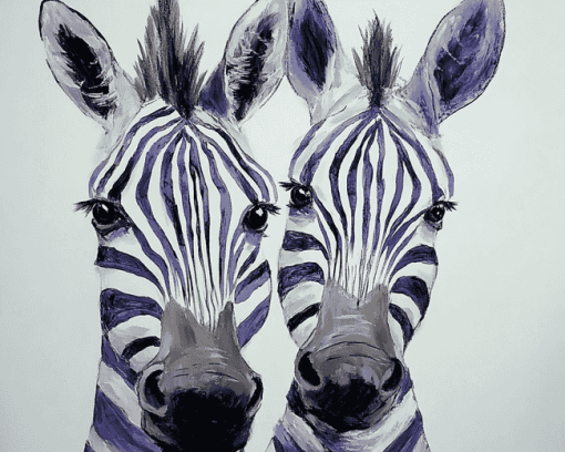 Purple Zebra Diamond Painting