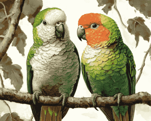 Quaker Parrot Birds Diamond Painting