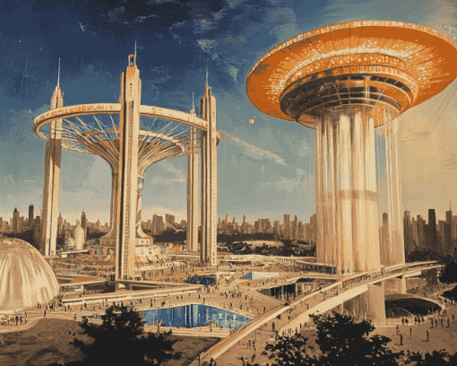 Queens Worlds Fair Monuments Diamond Painting