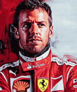 Racing Icon Sebastian Vettel Diamond Painting