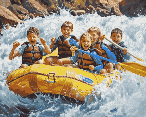 Rafting Adventure for Kids Diamond Painting