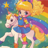 Rainbow Brite Cartoon Diamond Painting