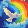 Rainbow Dove Animation Diamond Painting