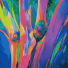 Rainbow Eucalyptus Colorful Trees Diamond Painting