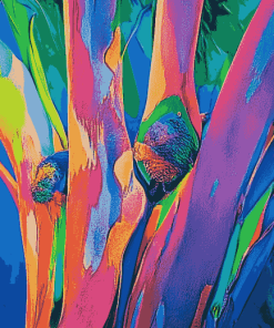 Rainbow Eucalyptus Colorful Trees Diamond Painting