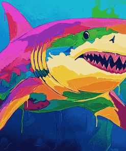 Rainbow Shark Diamond Painting