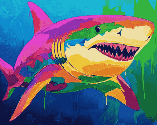 Rainbow Shark Diamond Painting