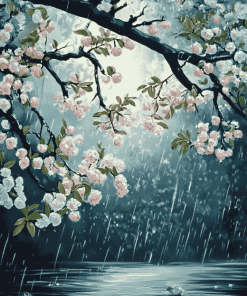 Rainy Spring Landscape Diamond Painting