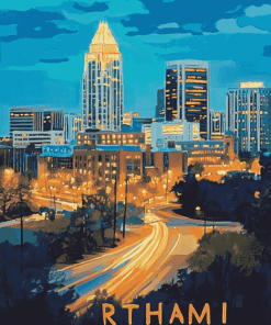 Raleigh Cityscape Diamond Painting