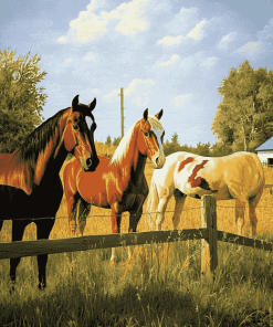 Ranch Horses Diamond Painting