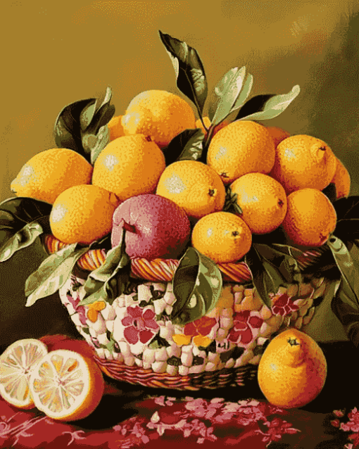 Rangpur Lemon Fruit Basket Diamond Painting