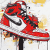 Red Air Jordan Sneakers Diamond Painting