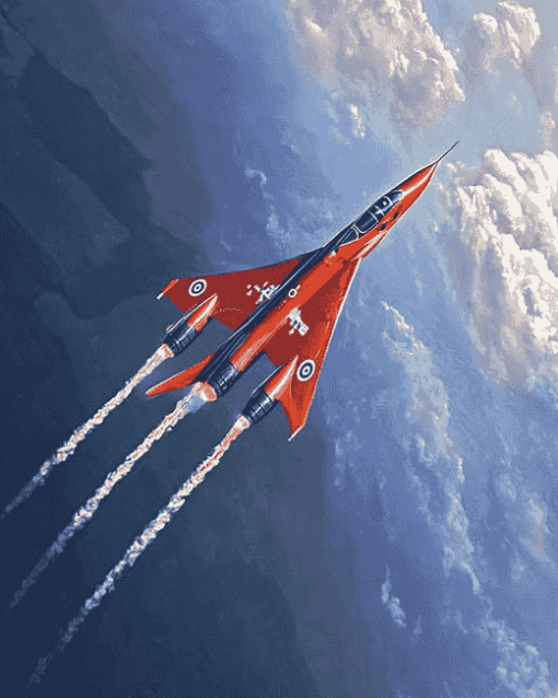 Red Arrows Vulcan Jets Diamond Painting